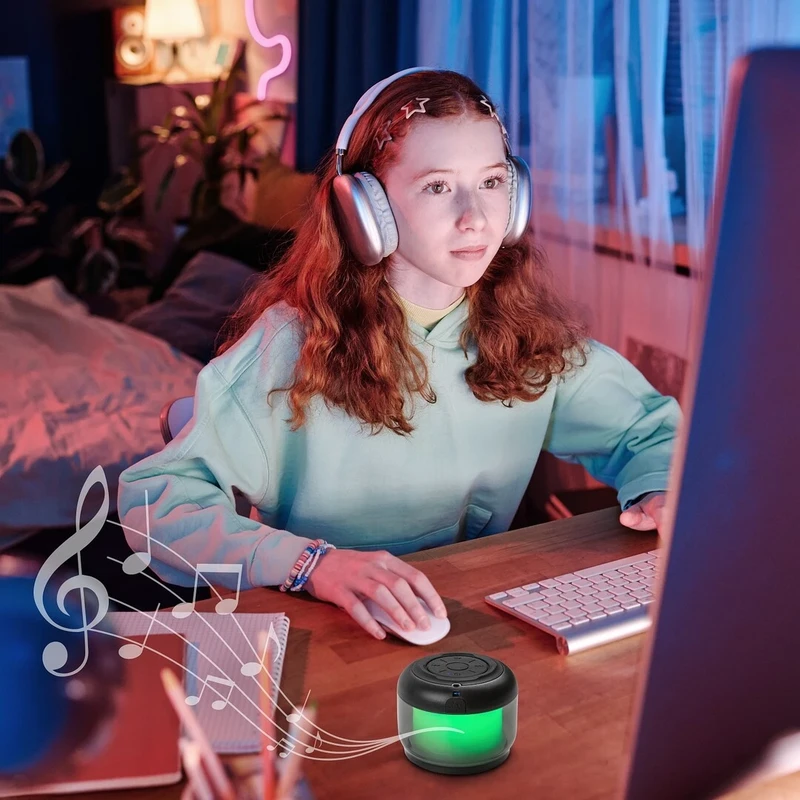 Radelia – LED детска лампа с Bluetooth и RGB, Ø80мм, черна, IP20