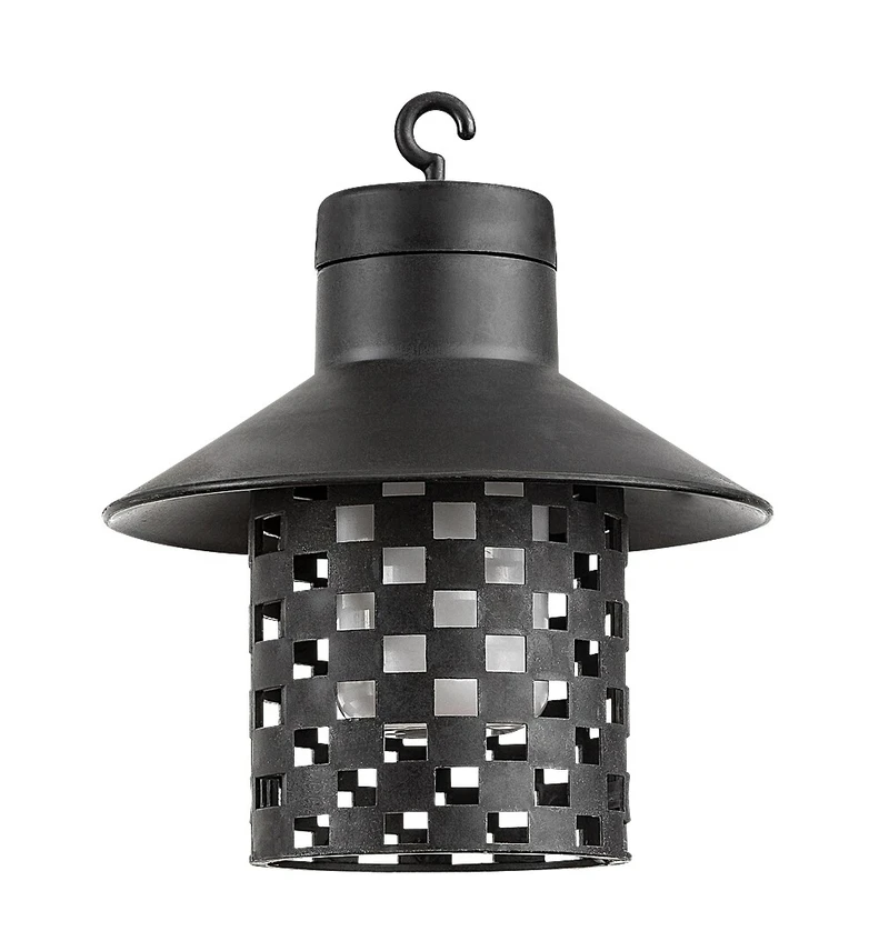 Ximpu – соларна LED гирлянда в черно с бели абажури, 4800мм, 8×0.1W, 2700K