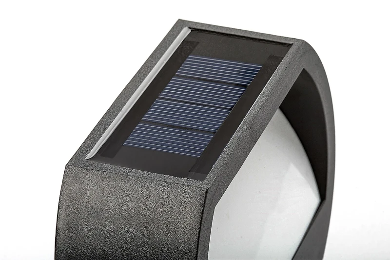 Narmada – соларна LED стенна лампа в черно/бяло, 105×95мм, 0.5W, 4000K, IP44