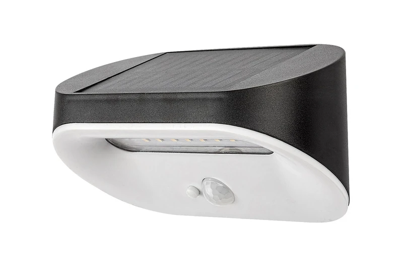 Brezno – соларна LED лампа за стена в черно/бяло, 160мм, 3.2W, 4000K, IP44
