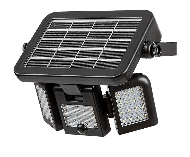 Lihull – соларна LED лампа за стена в черно, 200×130мм, 500lm, 4000K, IP44