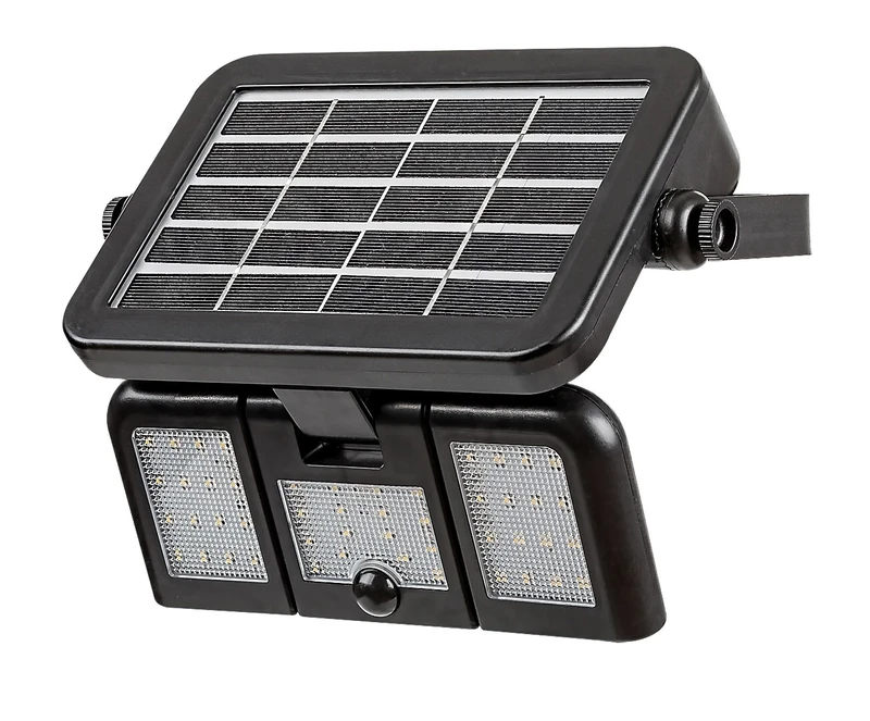 Lihull – соларна LED лампа за стена в черно, 200×130мм, 500lm, 4000K, IP44