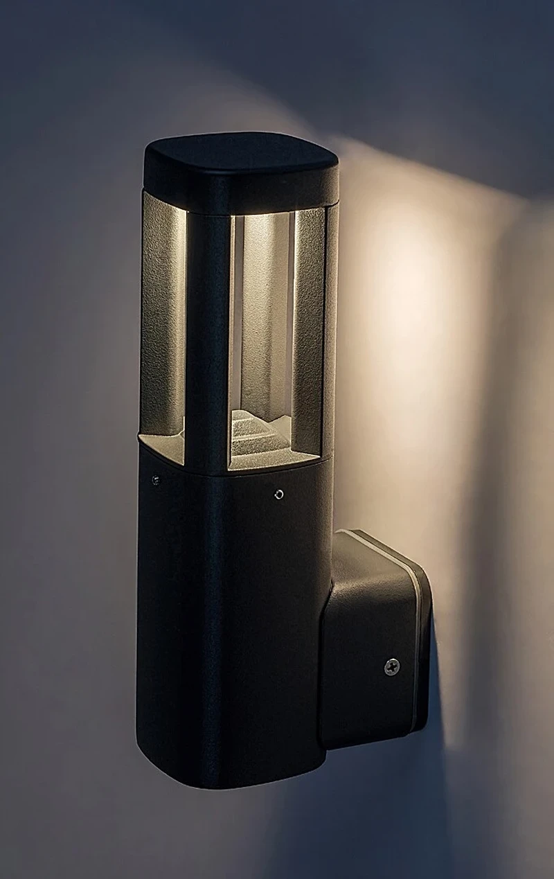 Kalisz – LED външен аплик в антрацит с бял дифузьор, 70×250мм, 7W, 3000K, IP54