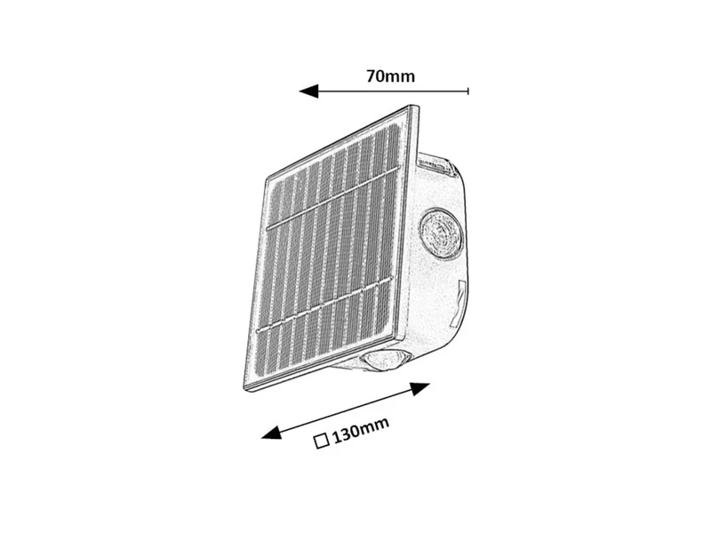 Emmen – соларна LED стенна лампа в черно, 130×130мм, 0.5W, 3000-6000K, IP54