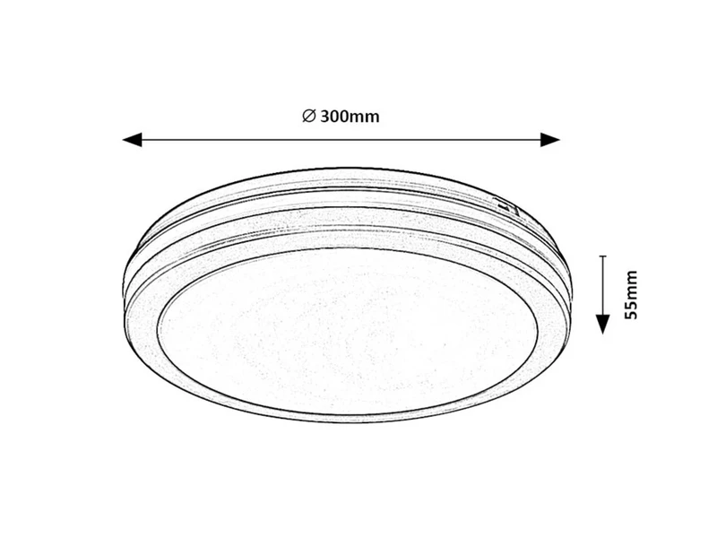 Indre – LED плафон за тераса в черно/бяло, Ø300мм, 28W, 3000-6500K, IP54
