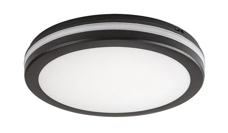 Indre – LED плафон за тераса в черно/бяло, Ø300мм, 28W, 3000-6500K, IP54