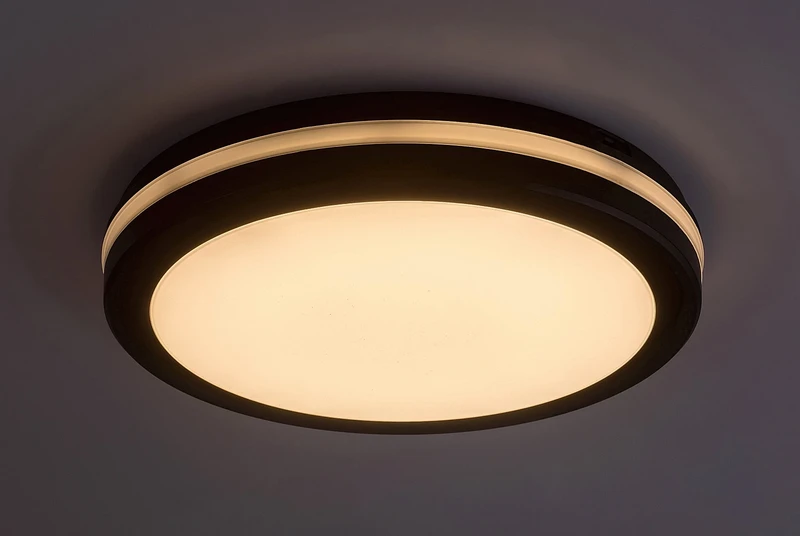 Indre – LED плафон за тераса в черно/бяло, Ø300мм, 28W, 3000-6500K, IP54