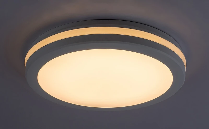 Indre – LED плафон за тераса в бяло, Ø300мм, 28W, 3000-6500K, IP54