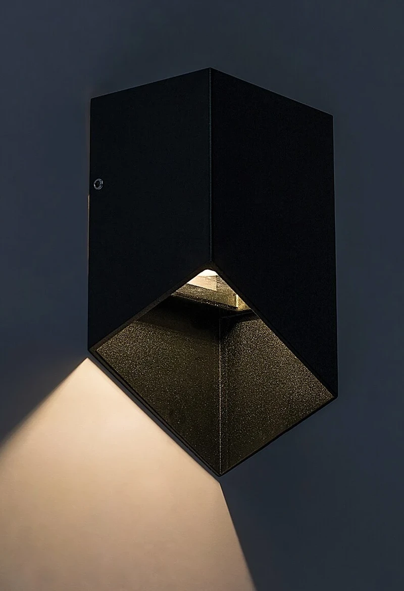 Tilburg – LED външен аплик в антрацит с прозрачно стъкло, 85×150мм, 5W, 3000K