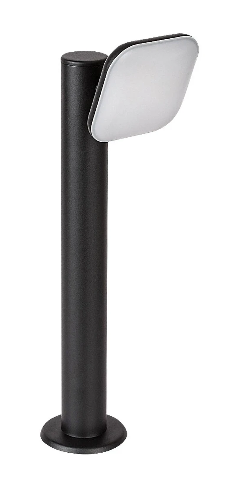 Odiel – LED градинска лампа в черно с бял абажур, Ø190мм, H500мм, 12W, 3000K