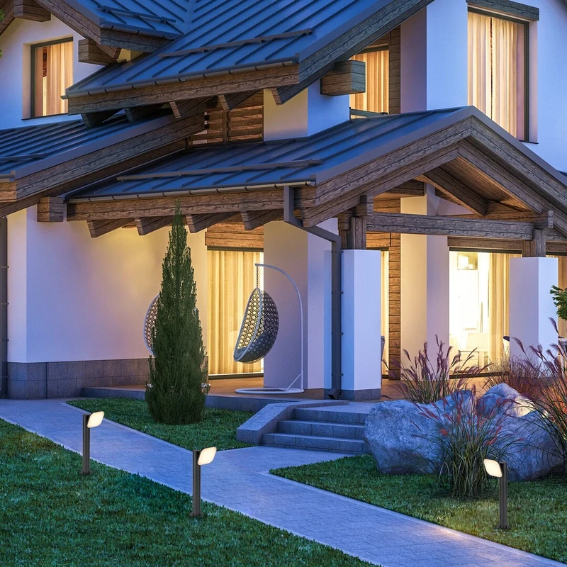 Odiel – LED градинска лампа в черно с бял абажур, Ø190мм, H500мм, 12W, 3000K