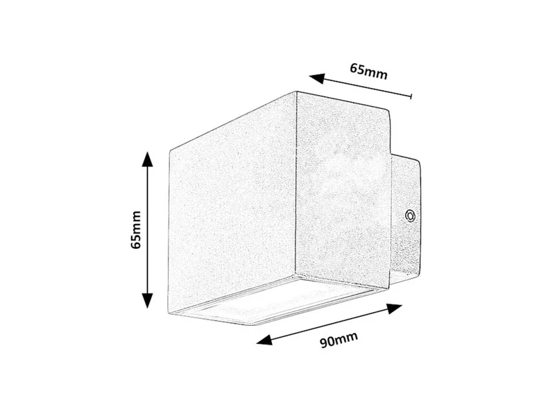 Mataro – LED външна стенна лампа в бяло, 90×65мм, 7W, 4000K, IP54