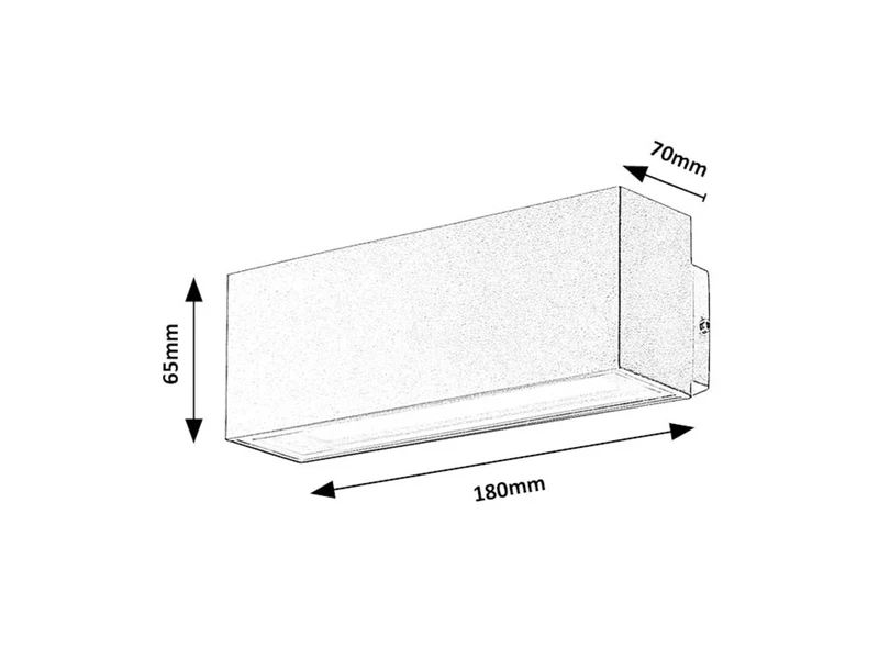 Mataro – LED външна стенна лампа в бяло, 180×65мм, 10W, 4000K, IP54