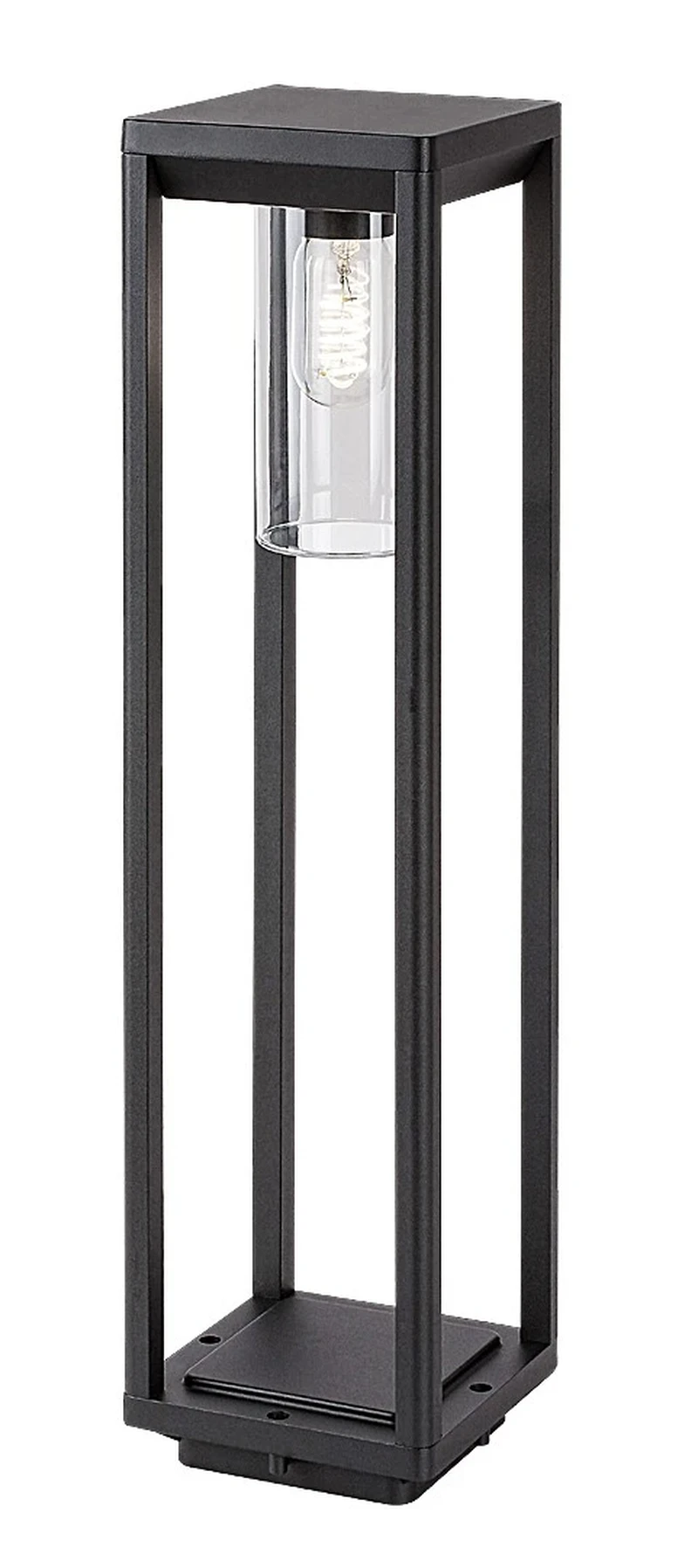 Външни стоящи лампи Zernest – външна стояща лампа в черно, 150×600мм, IP54, 1×E27