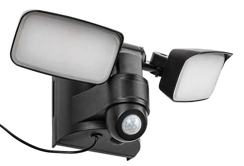 Leszno – соларна LED стенна лампа в черно/бяло, 280мм, 10W, 4000K, IP54