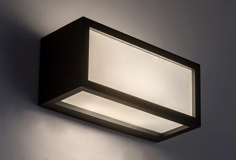 Lublin – LED външен аплик в черно с бял абажур, 250×110мм, 10W, 4000K, IP54