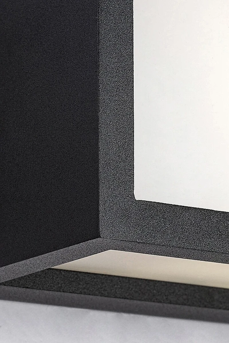 Lublin – LED външен аплик в черно с бял абажур, 250×110мм, 10W, 4000K, IP54