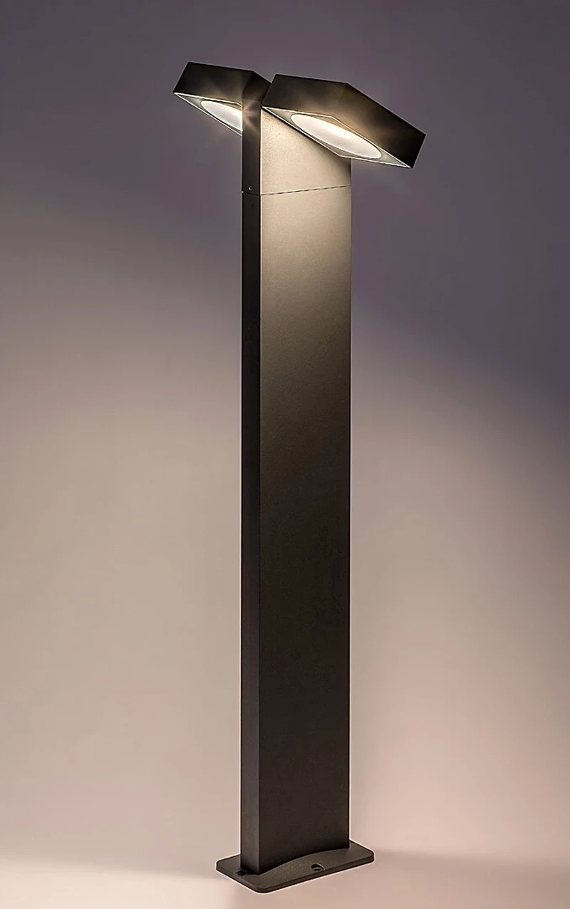 Telde – LED градинска лампа в антрацит с прозрачно стъкло, 255×750мм, 14W, 3000K