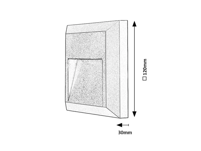 Trento – LED външен аплик в антрацит, 120×120мм, 4W, 4000K, IP65