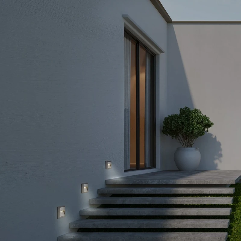 Trento – LED външен аплик в антрацит, 120×120мм, 4W, 4000K, IP65