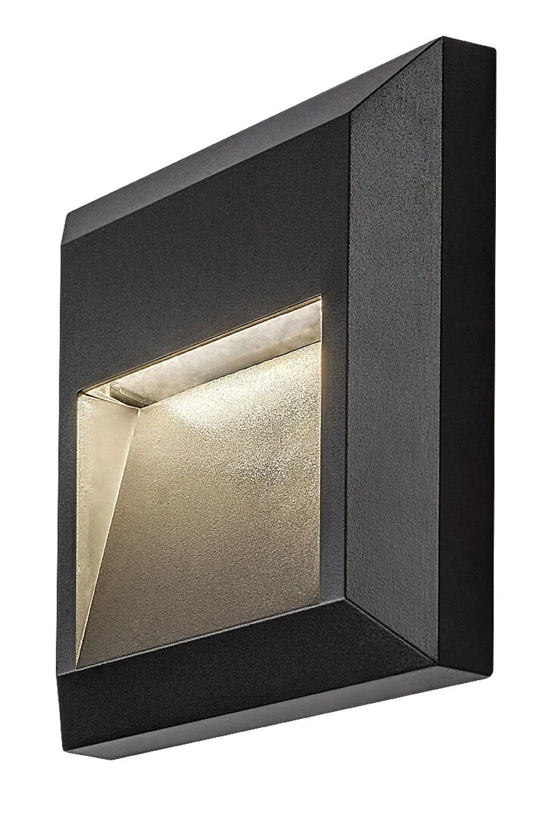 Външно стенно осветление Trento – LED външен аплик в антрацит, 120×120мм, 4W, 4000K, IP65