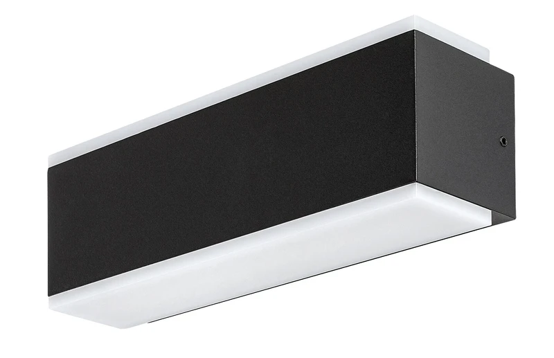 Mataro – LED външен аплик в черно с бял абажур, 230×75мм, 12W, 3000K, IP54