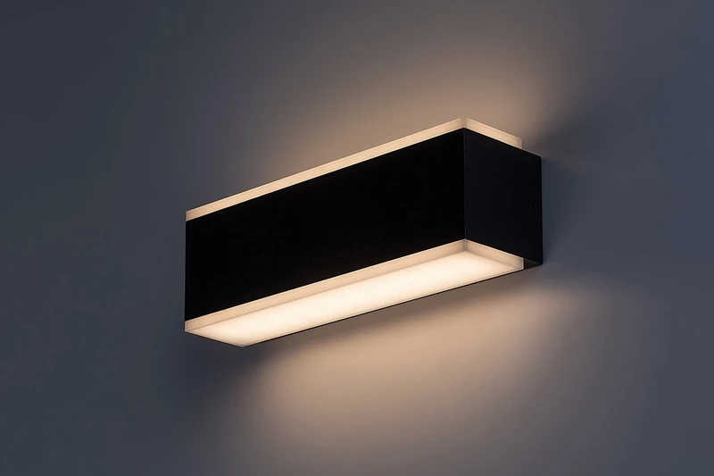 Mataro – LED външен аплик в черно с бял абажур, 230×75мм, 12W, 3000K, IP54