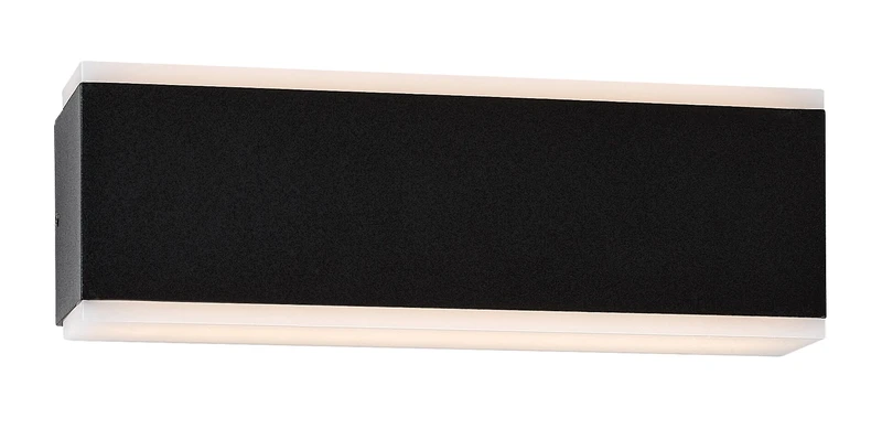 Mataro – LED външен аплик в черно с бял абажур, 230×75мм, 12W, 3000K, IP54