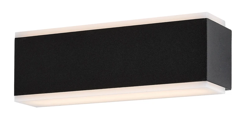 Mataro – LED външен аплик в черно с бял абажур, 230×75мм, 12W, 3000K, IP54