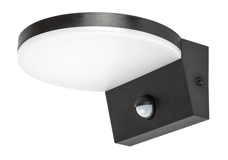 Batida – LED стенна лампа с датчик за движение в черно/бяло, 175×80мм, 9W, 2700-6500K