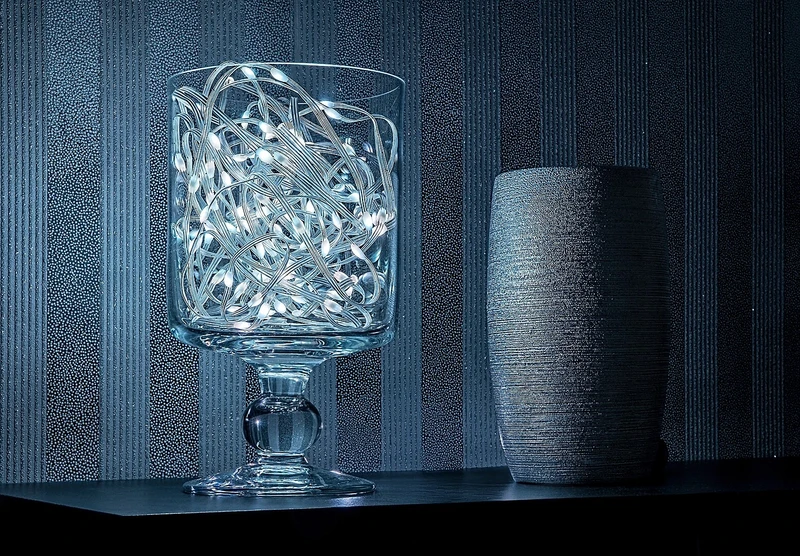 Biri – умен LED гирлянд за градина в бяло/прозрачно, 5м, 2.8W, RGB, IP44