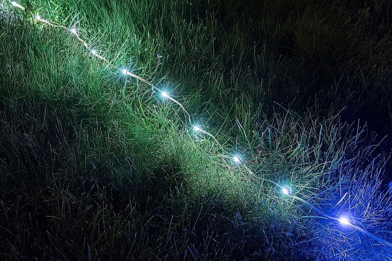 Biri – умен LED гирлянд за градина в бяло/прозрачно, 5м, 2.8W, RGB, IP44