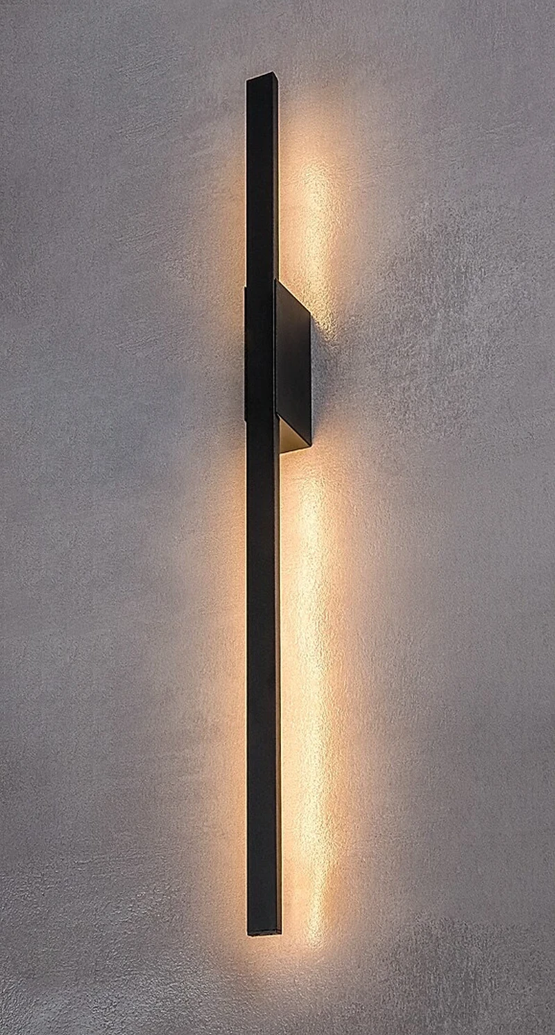 Kelebia – LED външен аплик в черно с бял плафон, 800мм, 12W, 3000K, IP44