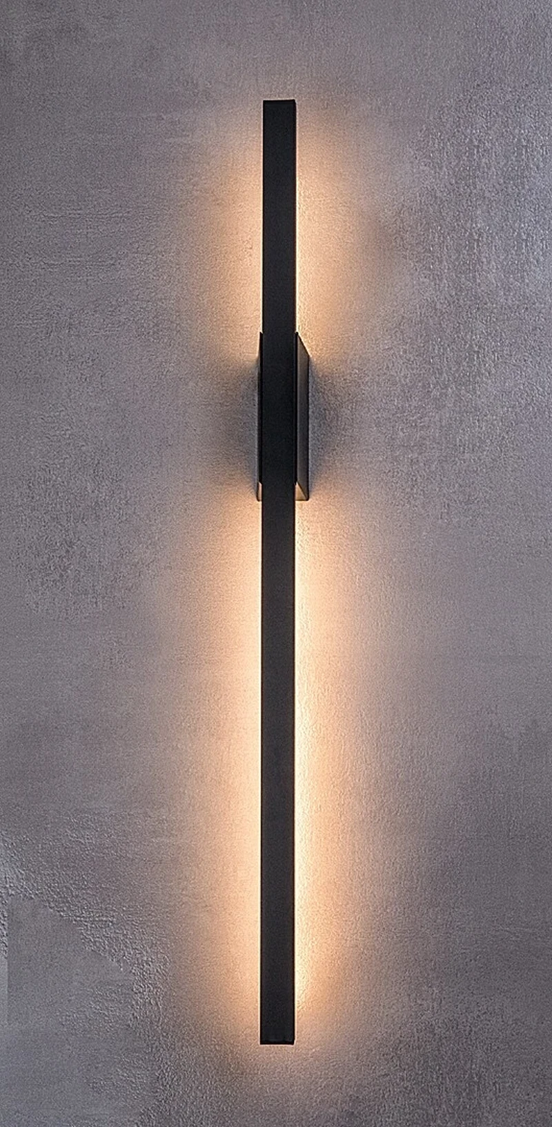 Kelebia – LED външен аплик в черно с бял плафон, 800мм, 12W, 3000K, IP44
