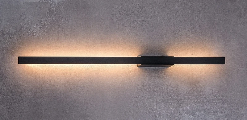 Kelebia – LED външен аплик в черно с бял плафон, 800мм, 12W, 3000K, IP44