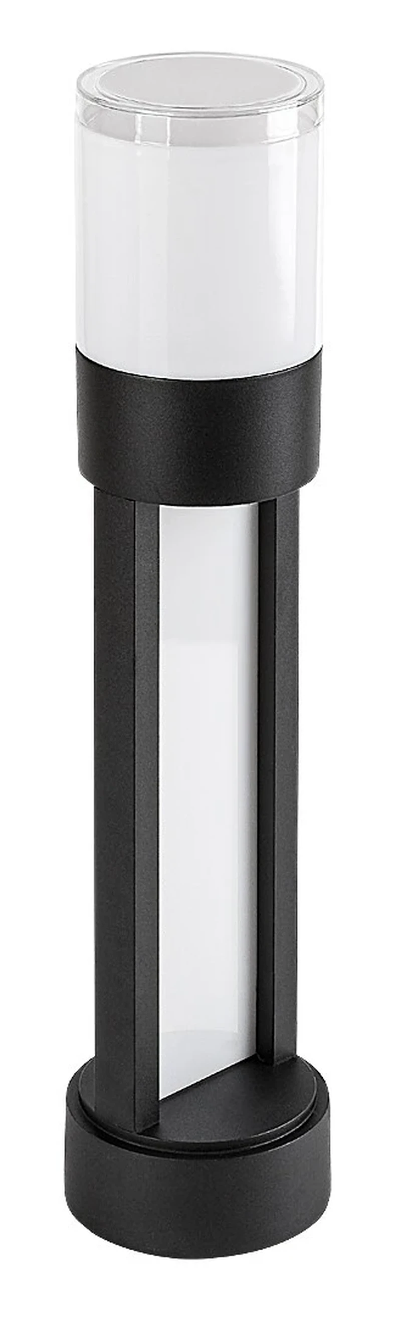 Leitha – LED градински стълб в черно с бял абажур, Ø100мм, 12W, 3000K
