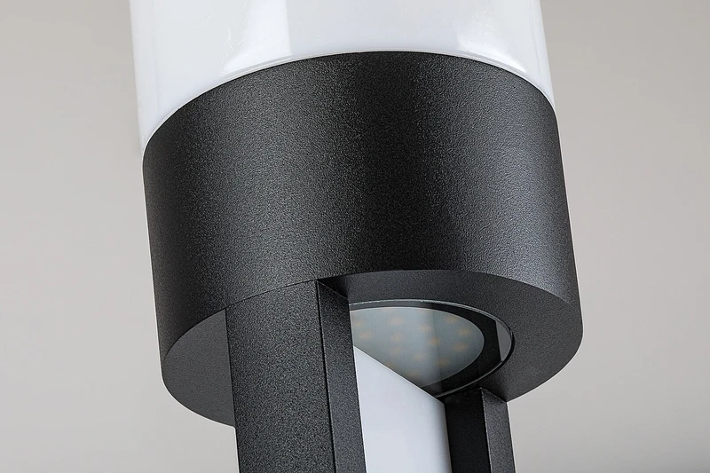 Leitha – LED градинска лампа в черен алуминий, Ø100мм, H800мм, 12W, 3000K, IP44