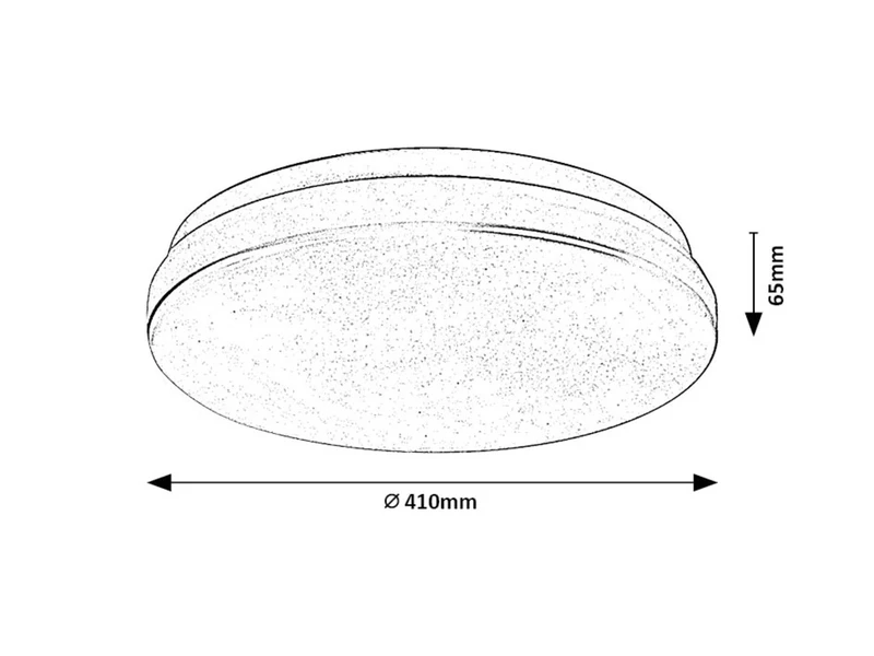 Lowar – LED плафон за тераса в бяло, Ø410мм, 36W, 3000-6000K, IP44