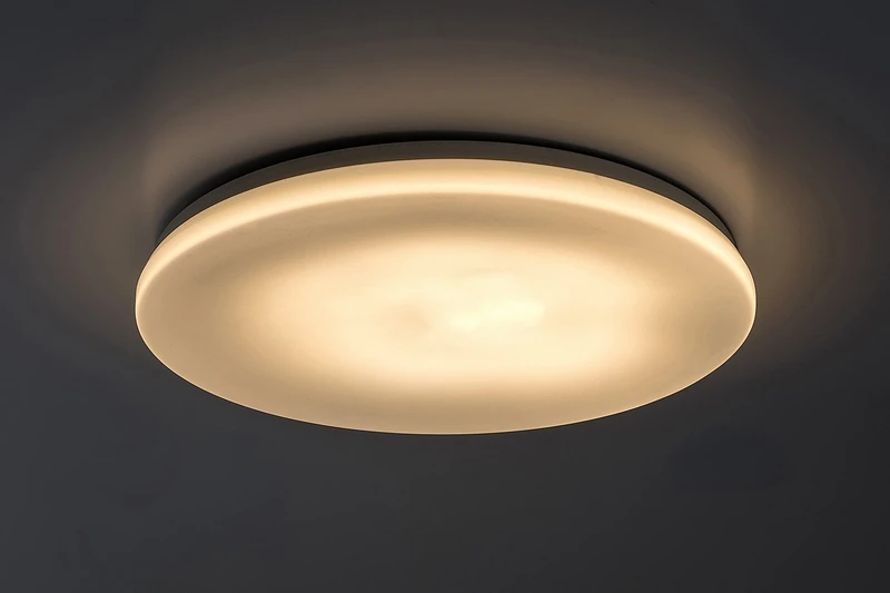 Lowar – LED плафон за тераса в бяло, Ø410мм, 36W, 3000-6000K, IP44