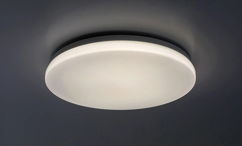 Lowar – LED плафон за тераса в бяло, Ø350мм, 24W, 4000K, IP44, сензор