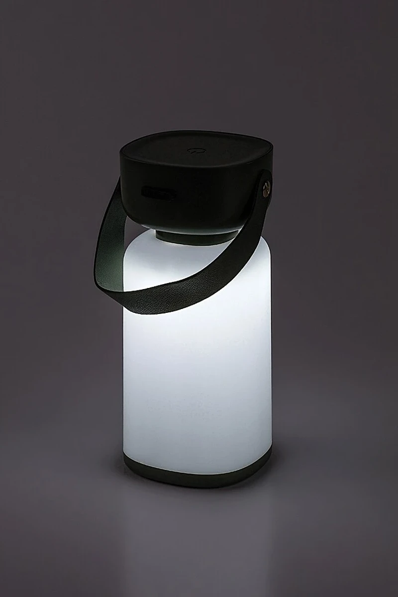 Funes – LED градинска лампа в зелено с бял абажур, Ø80мм, 120lm, 2800-6500K