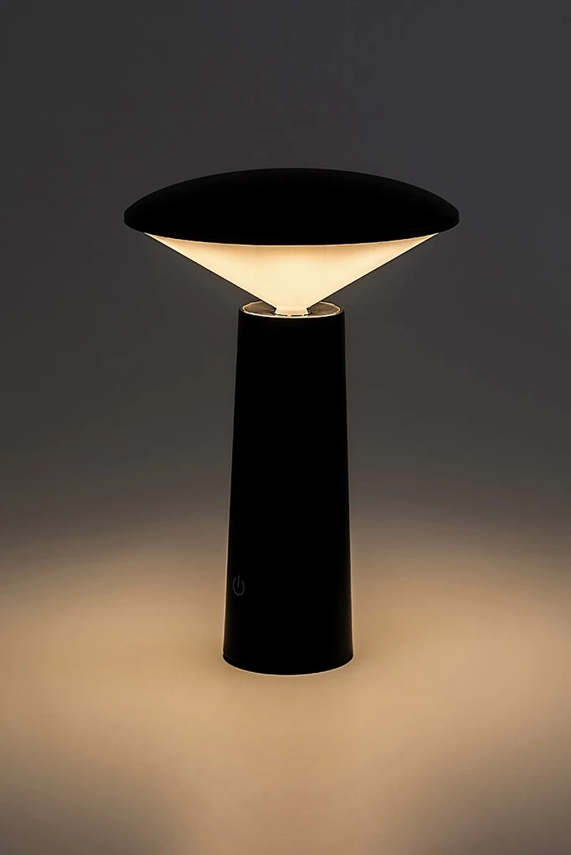 Polperro – LED декоративна лампа за градина в черно/бяло, Ø140мм, 180lm, 2800-6500K