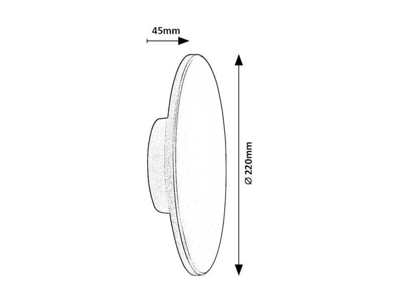 Rust – LED външна стенна лампа в сиво/бяло, Ø220мм, 15W, 2700-6500K, IP65