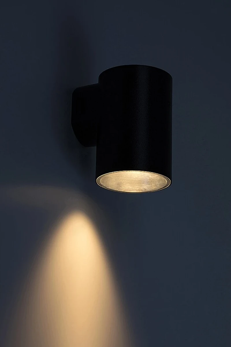 Urfa – LED външна стенна лампа в черно/бяло, Ø75мм, 9W, 2700-6500K, IP65