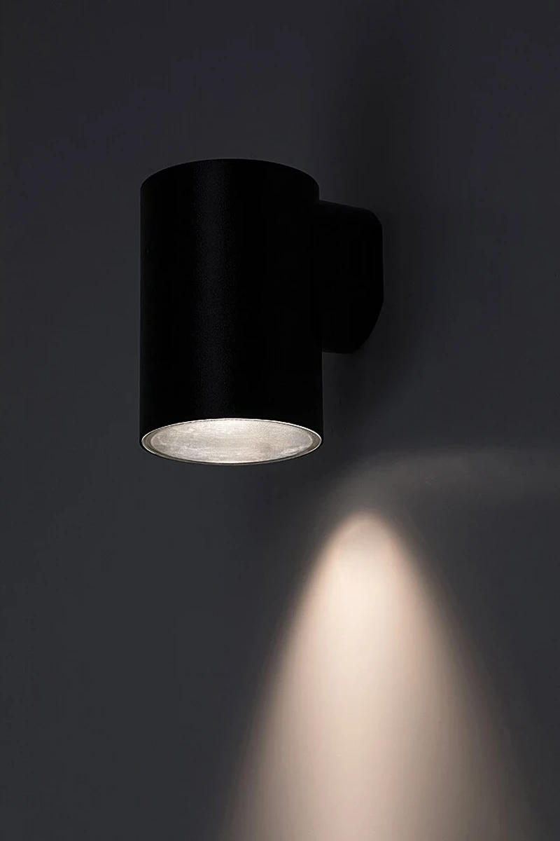 Urfa – LED външна стенна лампа в черно/бяло, Ø75мм, 9W, 2700-6500K, IP65