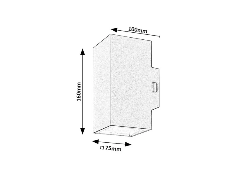 Urfa – LED външна стенна лампа в черно/бяло, 75×160мм, 18W, 2700-6500K, IP65