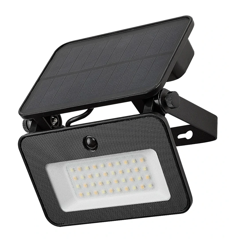 Tarcal – LED соларен аплик за външен монтаж в черно, 140×175мм, 6W, IP65