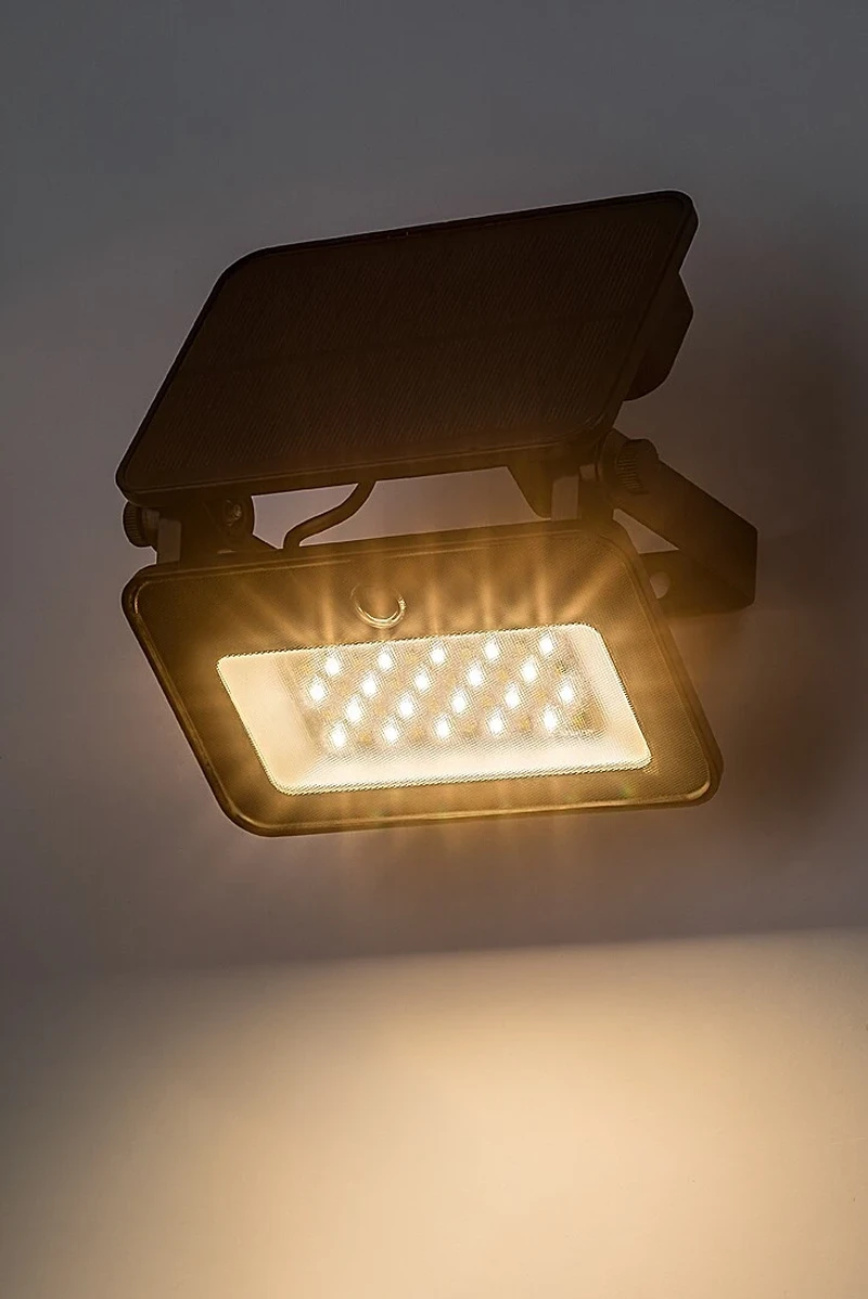 Tarcal – LED соларен аплик за външен монтаж в черно, 140×175мм, 6W, IP65