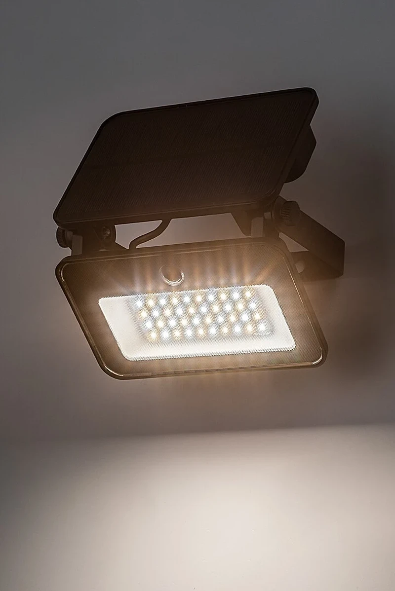 Tarcal – LED соларен аплик за външен монтаж в черно, 140×175мм, 6W, IP65