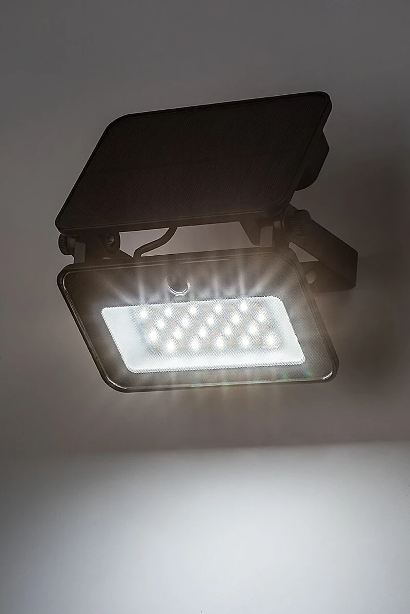 Tarcal – LED соларен аплик за външен монтаж в черно, 140×175мм, 6W, IP65
